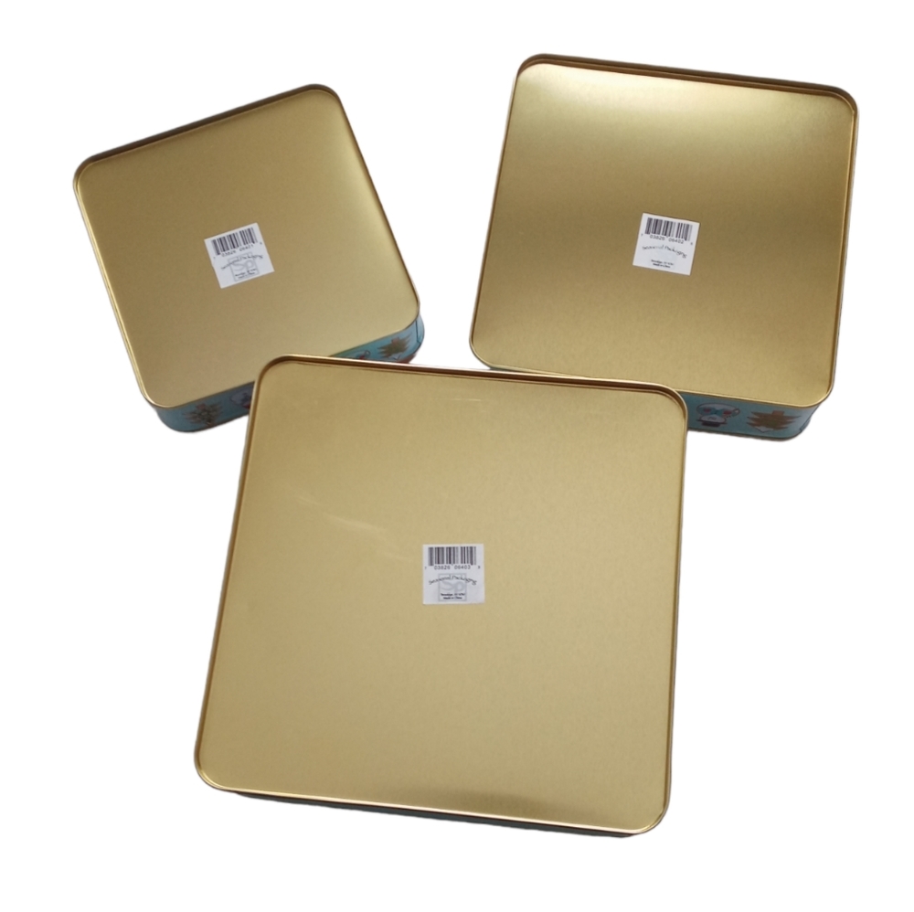 Three Piece Gingerbread Man Nesting Cookie Tins - Picture 4 of 8